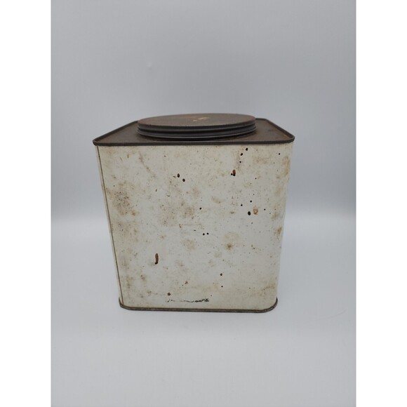 Vintage Sysco Spanish Paprika 96 Oz Large White Tin Houston Texas Rare Find - Picture 4 of 12